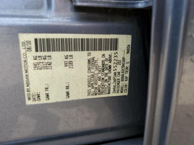 Photo 10 from auction – 2010 NISSAN ALTIMA BAS with VIN 1N4AL2AP5AN552235