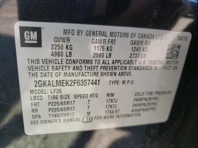 Photo 10 from auction – 2015 GMC TERRAIN SL with VIN 2GKALMEK2F6357441