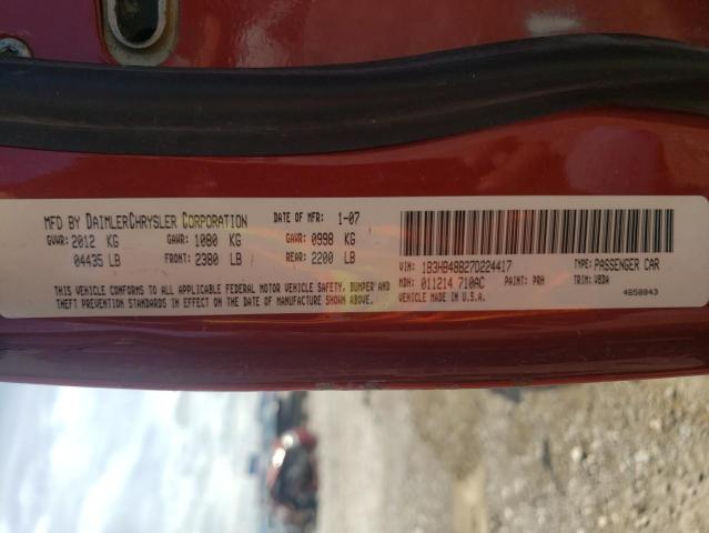 Photo 10 from auction – 2007 DODGE CALIBER with VIN 1B3HB48B27D224417