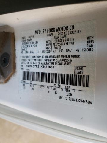 Photo 10 from auction – 2019 FORD TRANSIT CO with VIN NM0LS7F21K1431661