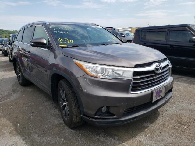 TOYOTA HIGHLANDER 2016 with VIN 5TDJKRFH2GS225625 - Photo from auction
