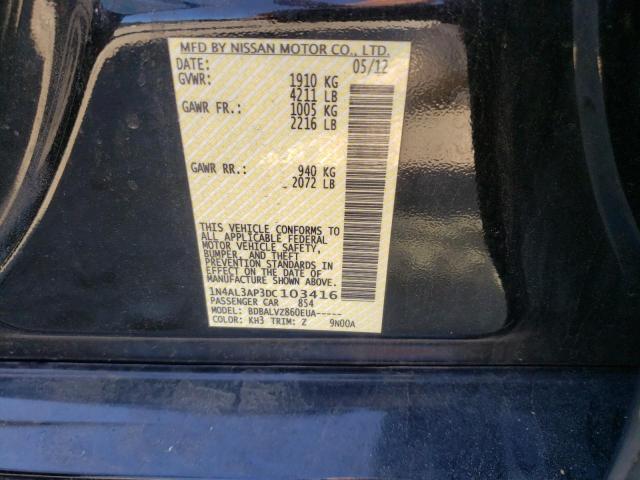 Photo 10 from auction – 2013 NISSAN ALTIMA 2.5 with VIN 1N4AL3AP3DC103416