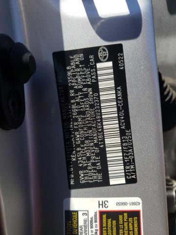 Photo 10 from auction – 2008 TOYOTA CAMRY CE with VIN 4T1BE46K48U232370