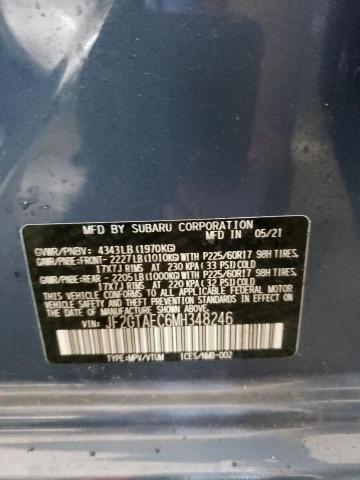 Photo 10 from auction – 2021 SUBARU CROSSTREK with VIN JF2GTAEC6MH348246