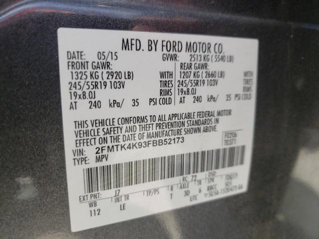 Photo 10 from auction – 2015 FORD EDGE TITAN with VIN 2FMTK4K93FBB52173