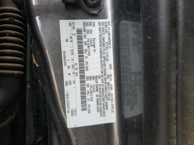 Photo 10 from auction – 2016 FORD FOCUS S with VIN 1FADP3E2XGL344085
