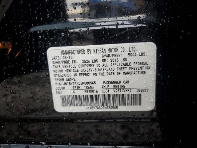 Photo 10 from auction – 2014 INFINITI Q50 BASE with VIN JN1BV7AR0EM680565
