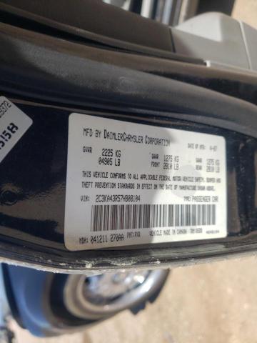 Photo 10 from auction – 2007 CHRYSLER 300 with VIN 2C3KA43R57H808104