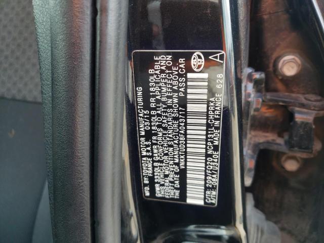 Photo 10 from auction – 2015 TOYOTA YARIS with VIN VNKKTUD38FA043717