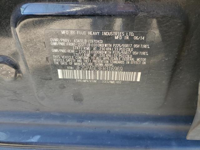 Фото 10 с аукциона – 2014 SUBARU XV CROSSTR с VIN JF2GPAGC3EH316969