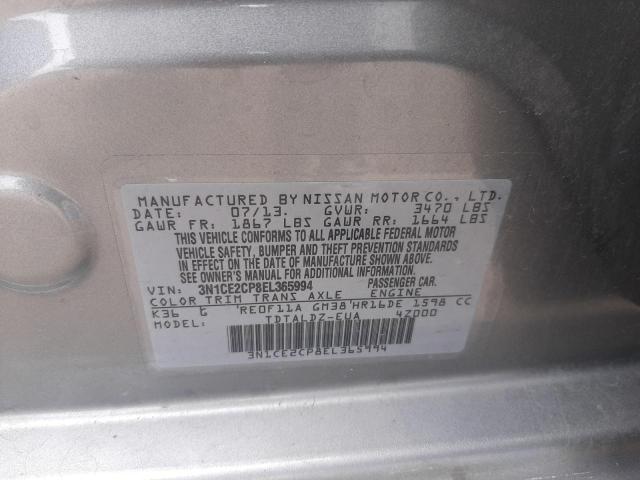 Photo 10 from auction – 2014 NISSAN VERSA NOTE with VIN 3N1CE2CP8EL365994
