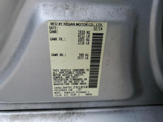 Photo 10 from auction – 2014 NISSAN ALTIMA 2.5 with VIN 1N4AL3AP7EC291858