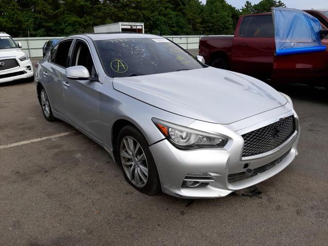 INFINITI Q50 BASE 2014 with VIN JN1BV7ARXEM697356 - Photo from auction
