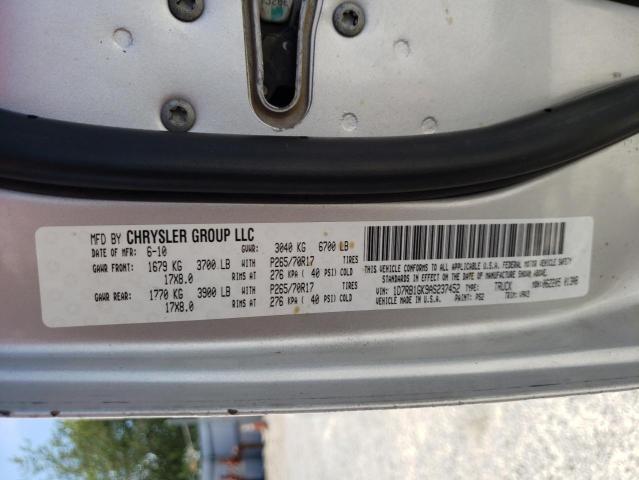 Photo 10 from auction – 2010 DODGE RAM 1500 with VIN 1D7RB1GK9AS237452