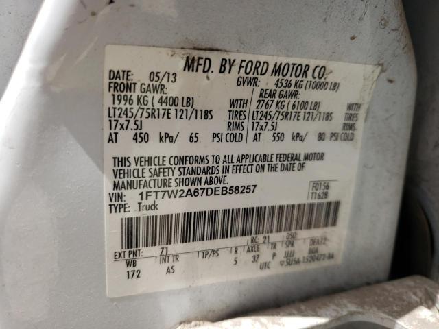 Photo 10 from auction – 2013 FORD F250 SUPER with VIN 1FT7W2A67DEB58257