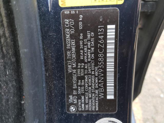Photo 10 from auction – 2008 BMW 535 XI with VIN WBANV93588CZ64131