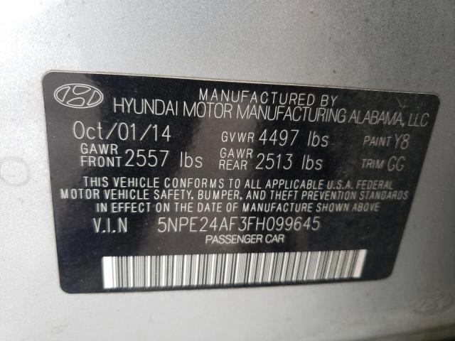 Photo 10 from auction – 2015 HYUNDAI SONATA SE with VIN 5NPE24AF3FH099645