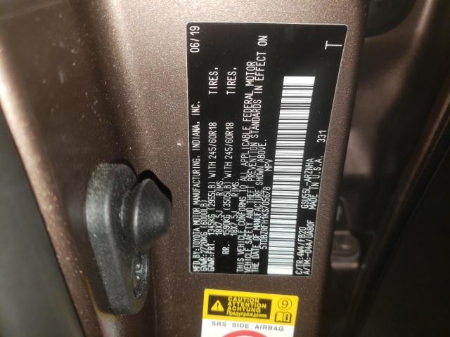 Photo 10 from auction – 2019 TOYOTA HIGHLANDER with VIN 5TDBZRFH1KS705678