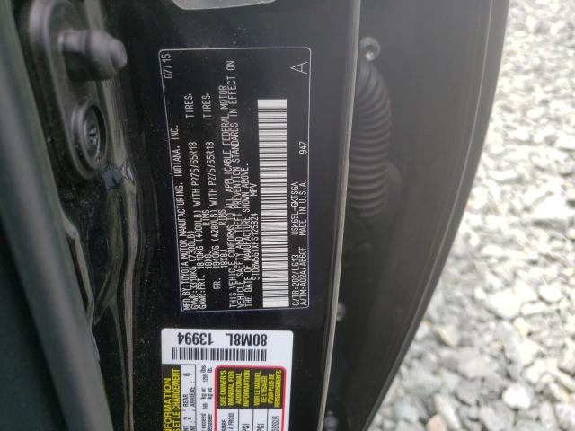 Photo 10 from auction – 2015 TOYOTA SEQUOIA SR with VIN 5TDBW5G1XFS125824