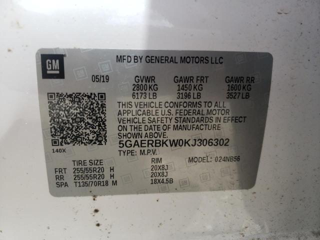 Photo 10 from auction – 2019 BUICK ENCLAVE ES with VIN 5GAERBKW0KJ306302