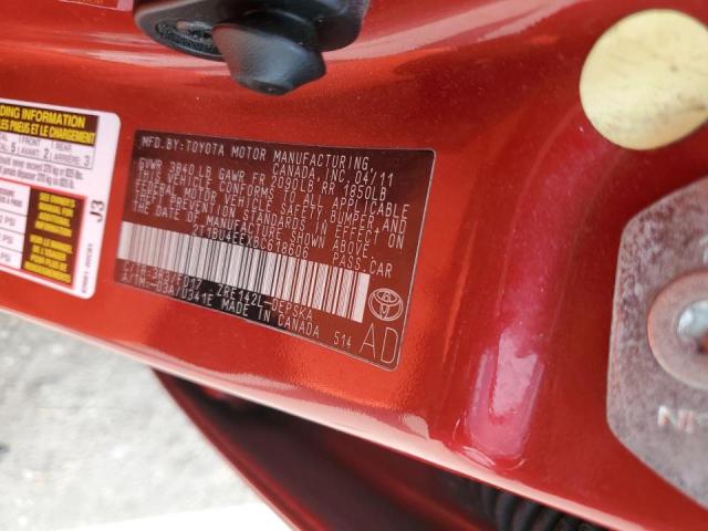 Photo 10 from auction – 2011 TOYOTA COROLLA BA with VIN 2T1BU4EEXBC618606