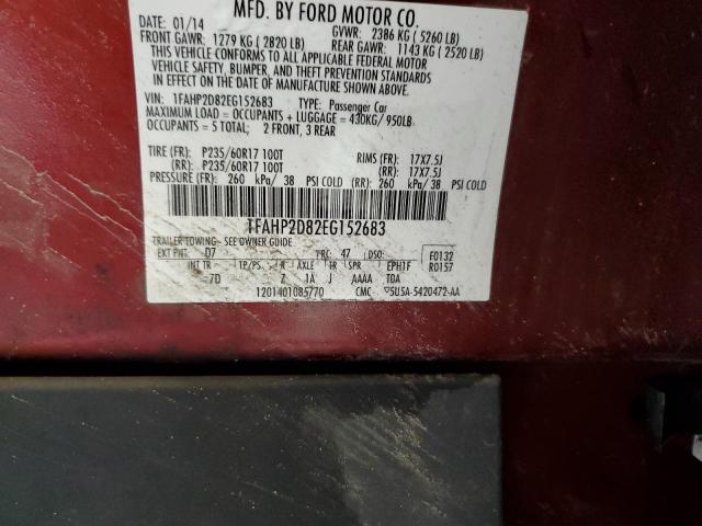 Photo 10 from auction – 2014 FORD TAURUS SE with VIN 1FAHP2D82EG152683