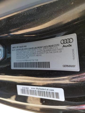 Photo 10 from auction – 2010 AUDI A5 PREMIUM with VIN WAULFAFR8AA076159