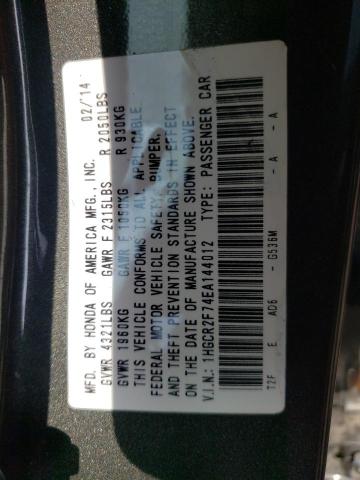Photo 10 from auction – 2014 HONDA ACCORD EX with VIN 1HGCR2F74EA144012