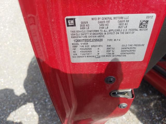 Photo 10 from auction – 2012 GMC ACADIA DEN with VIN 1GKKVTED2CJ295628