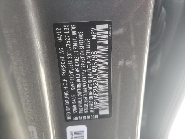 Photo 10 from auction – 2012 PORSCHE CAYENNE S with VIN WP1AE2A2XCLA93788