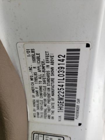 Photo 10 from auction – 2001 HONDA CIVIC LX with VIN 1HGEM22541L039142