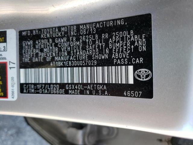 Photo 10 from auction – 2013 TOYOTA AVALON BAS with VIN 4T1BK1EB3DU057029