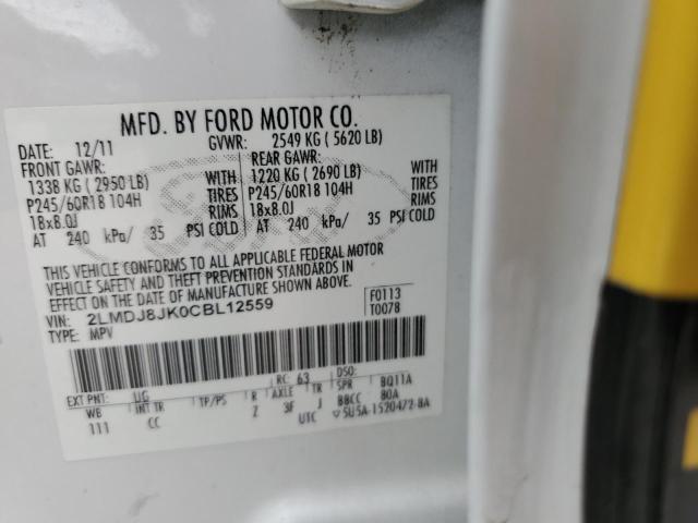 Photo 10 from auction – 2012 LINCOLN MKX with VIN 2LMDJ8JK0CBL12559