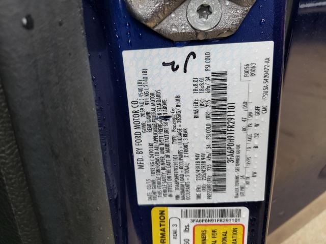 Photo 10 from auction – 2015 FORD FUSION SE with VIN 3FA6P0H91FR291101