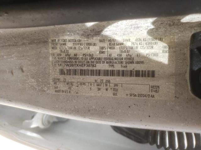 Photo 10 from auction – 2017 FORD F250 SUPER with VIN 1FT7W2BTXHEF30782