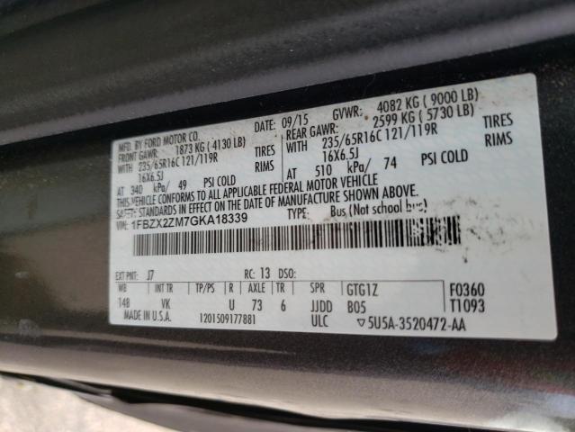 Photo 10 from auction – 2016 FORD TRANSIT T- with VIN 1FBZX2ZM7GKA18339
