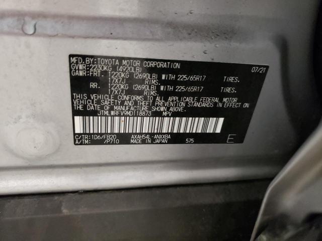 Photo 10 from auction – 2021 TOYOTA RAV4 LE with VIN JTMLWRFV9MD118873