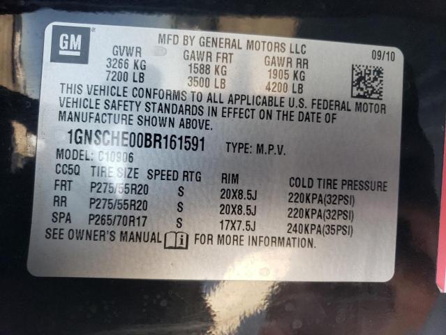 Photo 10 from auction – 2011 CHEVROLET SUBURBAN C with VIN 1GNSCHE00BR161591
