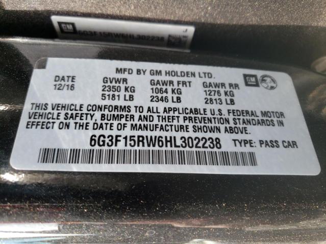 Photo 10 from auction – 2017 CHEVROLET SS with VIN 6G3F15RW6HL302238