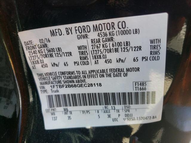 Photo 10 from auction – 2016 FORD F250 SUPER with VIN 1FTBF2B68GEC28118