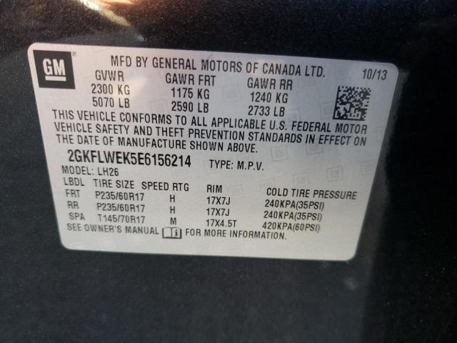 Photo 10 from auction – 2014 GMC TERRAIN SL with VIN 2GKFLWEK5E6156214