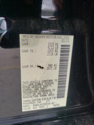 Photo 10 from auction – 2013 NISSAN ALTIMA 2.5 with VIN 1N4AL3AP2DN505478