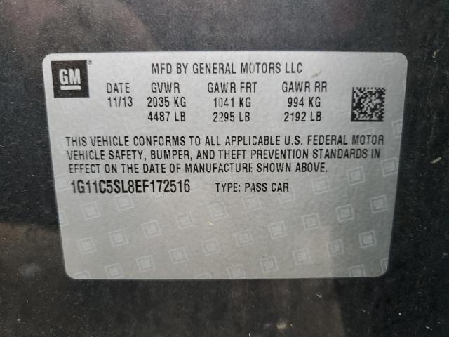 Photo 10 from auction – 2014 CHEVROLET MALIBU 1LT with VIN 1G11C5SL8EF172516