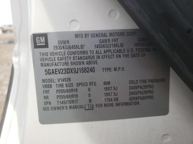 Photo 10 from auction – 2009 BUICK ENCLAVE CX with VIN 5GAEV23DX9J168240