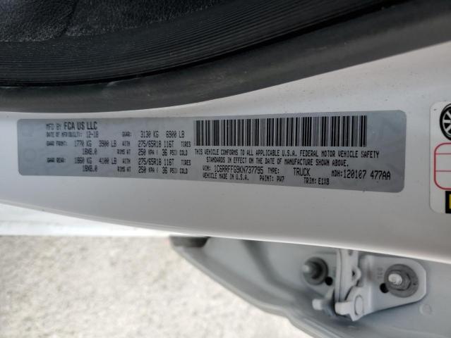 Photo 10 from auction – 2019 RAM 1500 BIG H with VIN 1C6RRFFG9KN737795