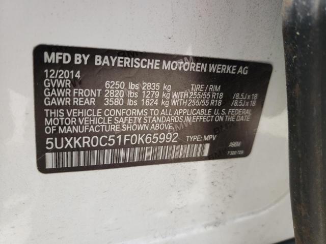 Photo 10 from auction – 2015 BMW X5 XDRIVE3 with VIN 5UXKR0C51F0K65992