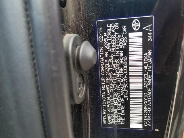 Photo 10 from auction – 2015 TOYOTA SCION TC with VIN JTKJF5C70FJ008846