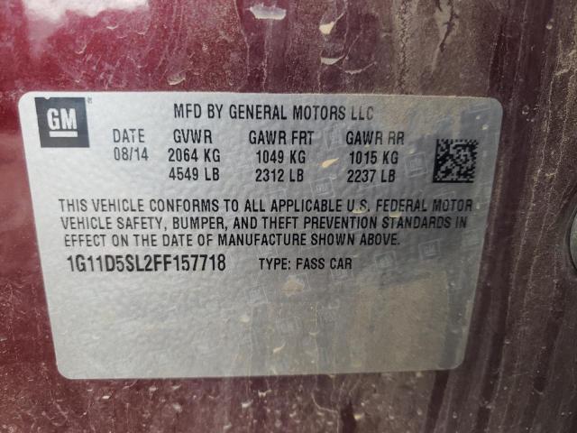 Photo 10 from auction – 2015 CHEVROLET MALIBU 2LT with VIN 1G11D5SL2FF157718