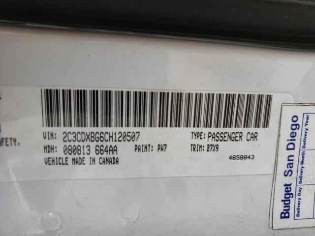 Photo 10 from auction – 2012 DODGE CHARGER SE with VIN 2C3CDXBG6CH120507