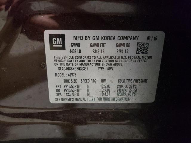 Photo 10 from auction – 2016 BUICK ENCORE PRE with VIN KL4CJHSBXGB630351